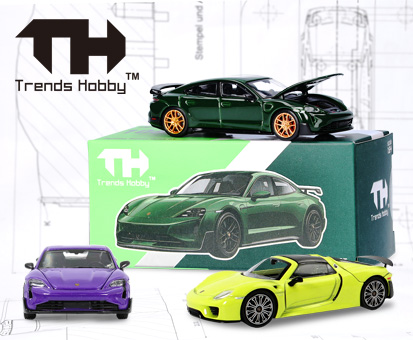 model car, diecast car, green car, orange wheels, purple car