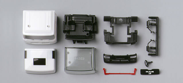 MAN F2000 Evo driver's cabin with raised roof, without side skirting (incl. rear-view mirror)Content: 2 pcs.