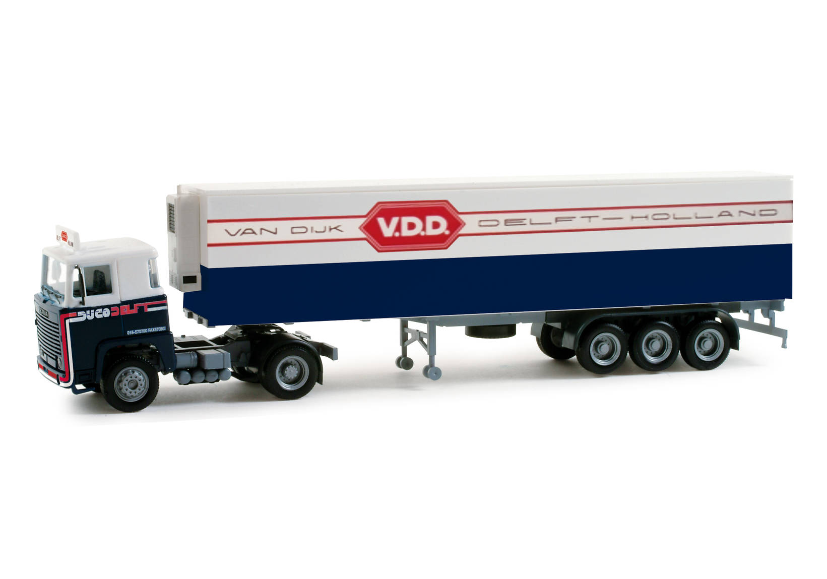 Scania 141 refrigerated box semitrailer "VDD" (NL)