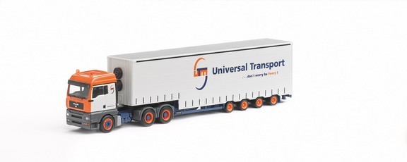 Man TGA XLX Jumbo-Gardinenplanen-saddle train