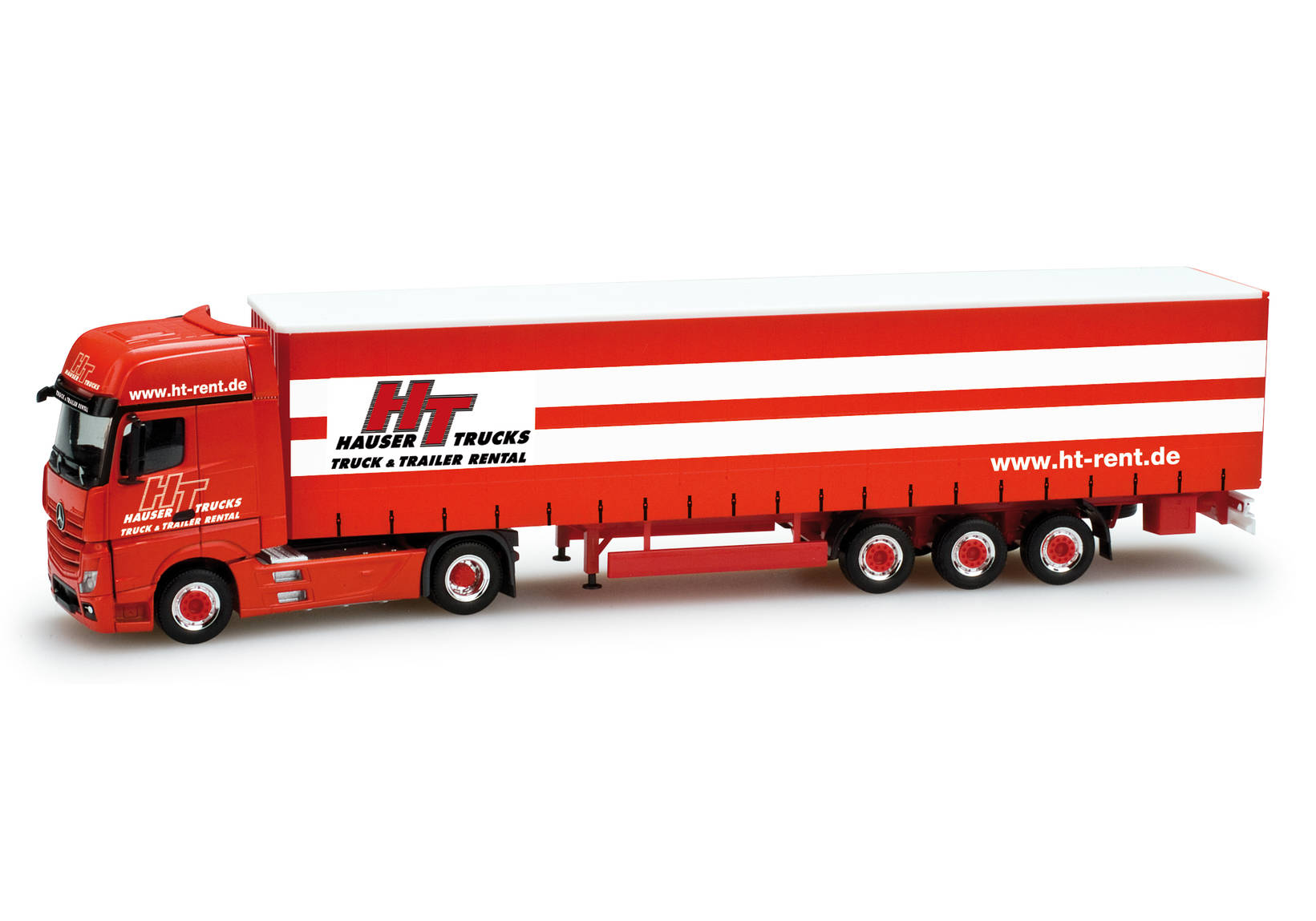 Herpa Mercedes Benz Actros Gigaspace Gardinenplanen Sattelzug Ht