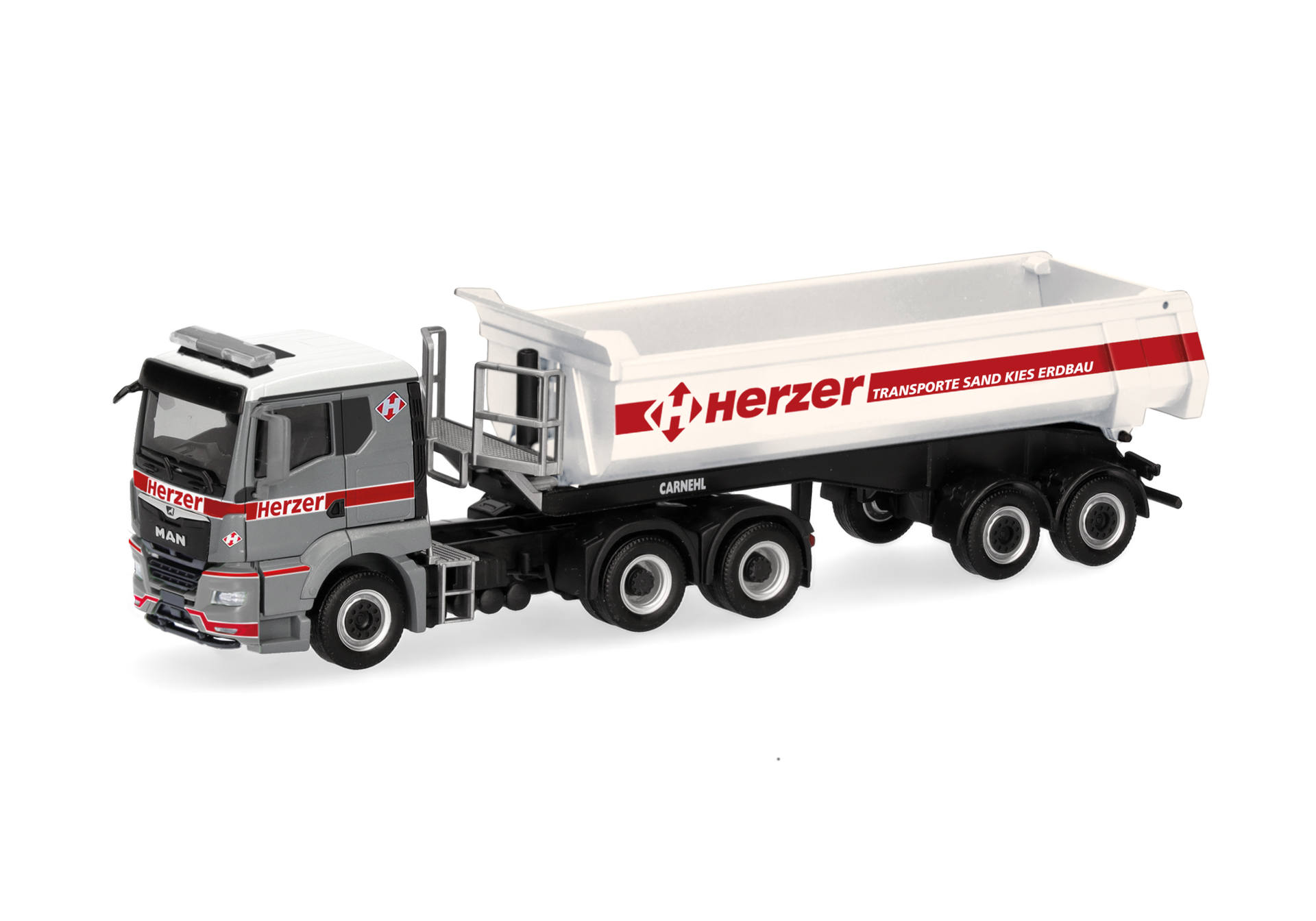 MAN TGS TN dump semitrailer "Herzer" (Austria)