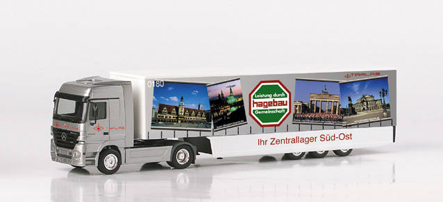 Mercedes-Benz Actros LH Safeliner semitrailer "Zentrallager Sued-Ost"