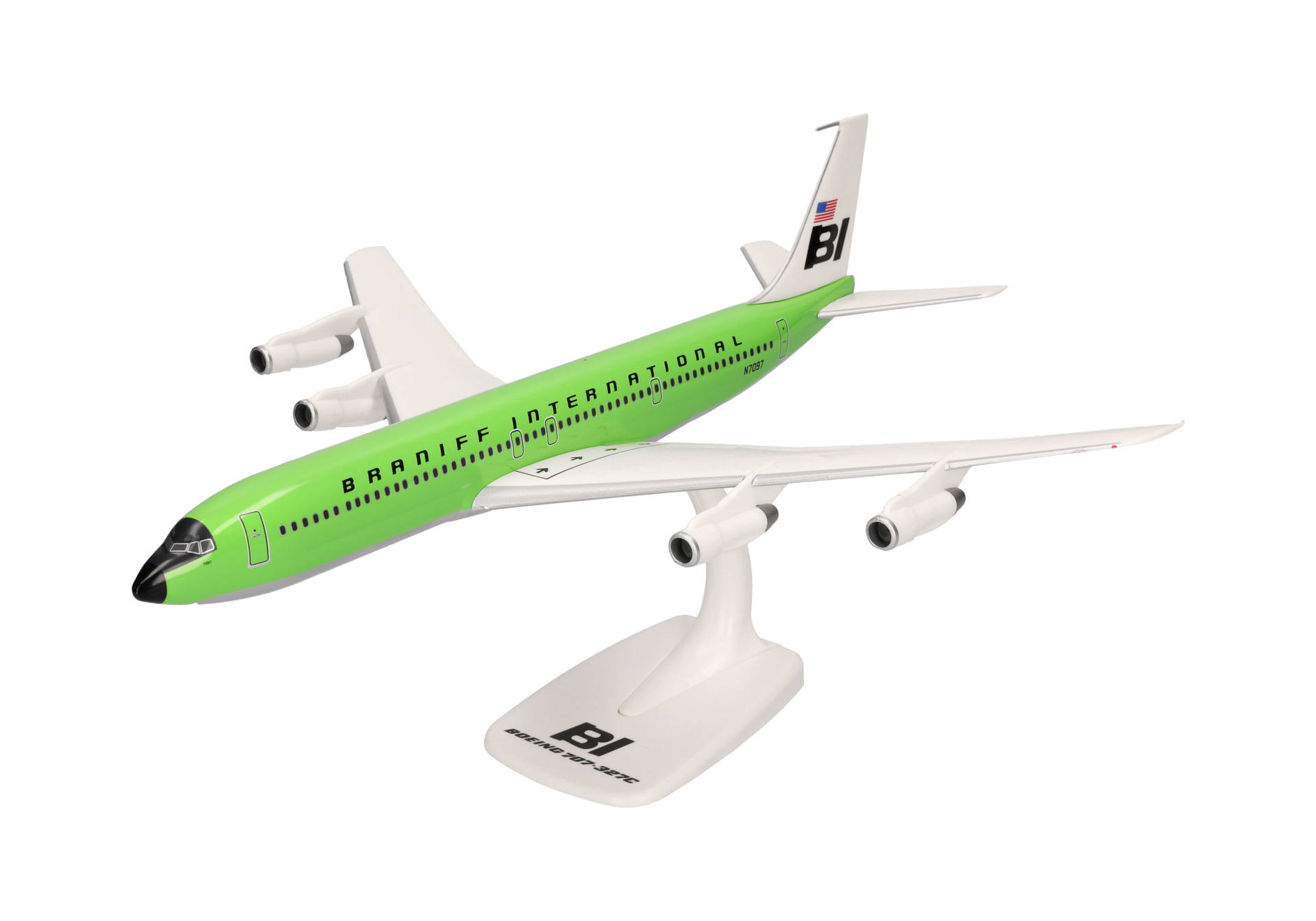 Braniff International Boeing 707-320 - Solid lime green