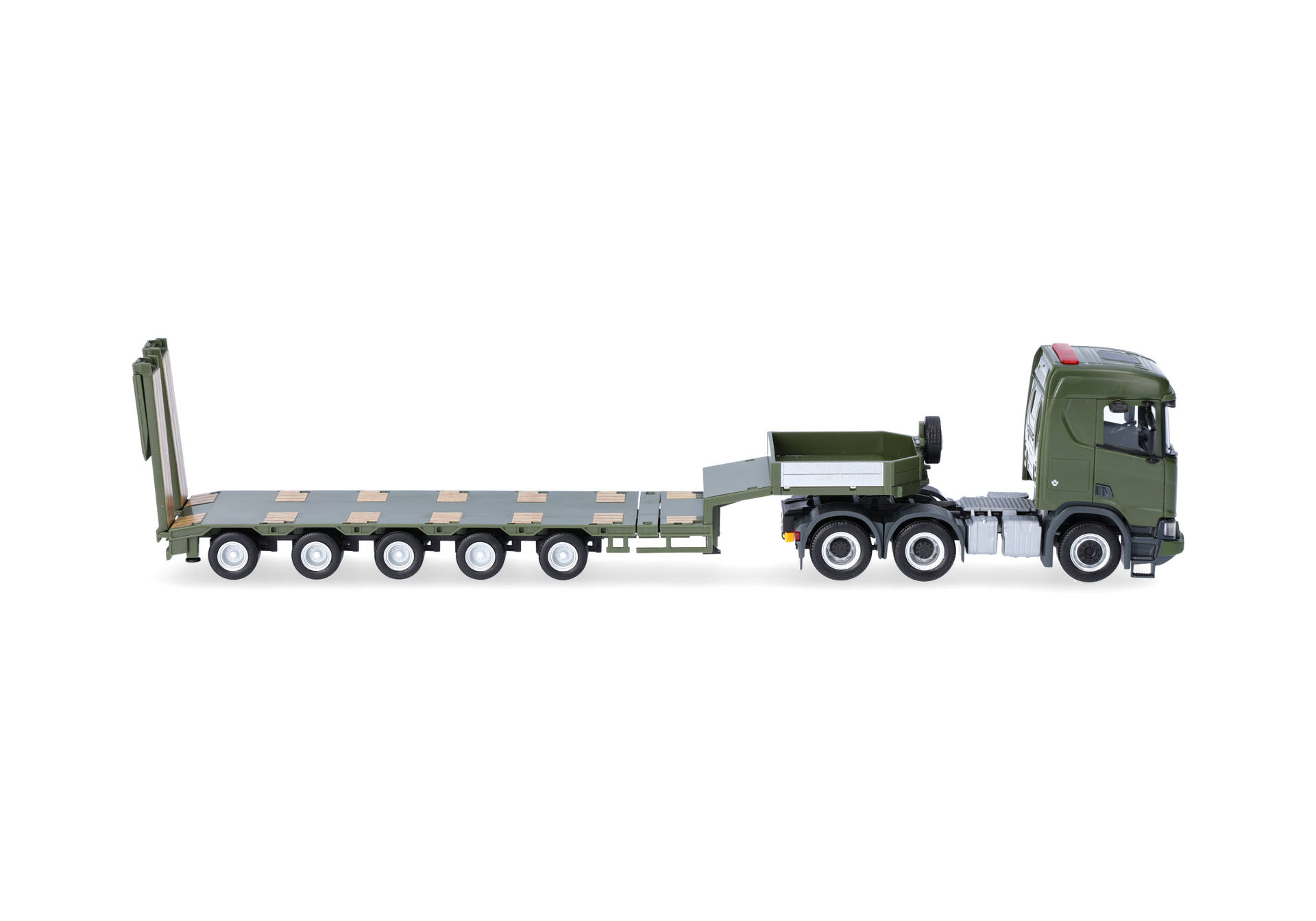 Scania CR 20 low roof, semi low boy semitrailer "Czech Army"