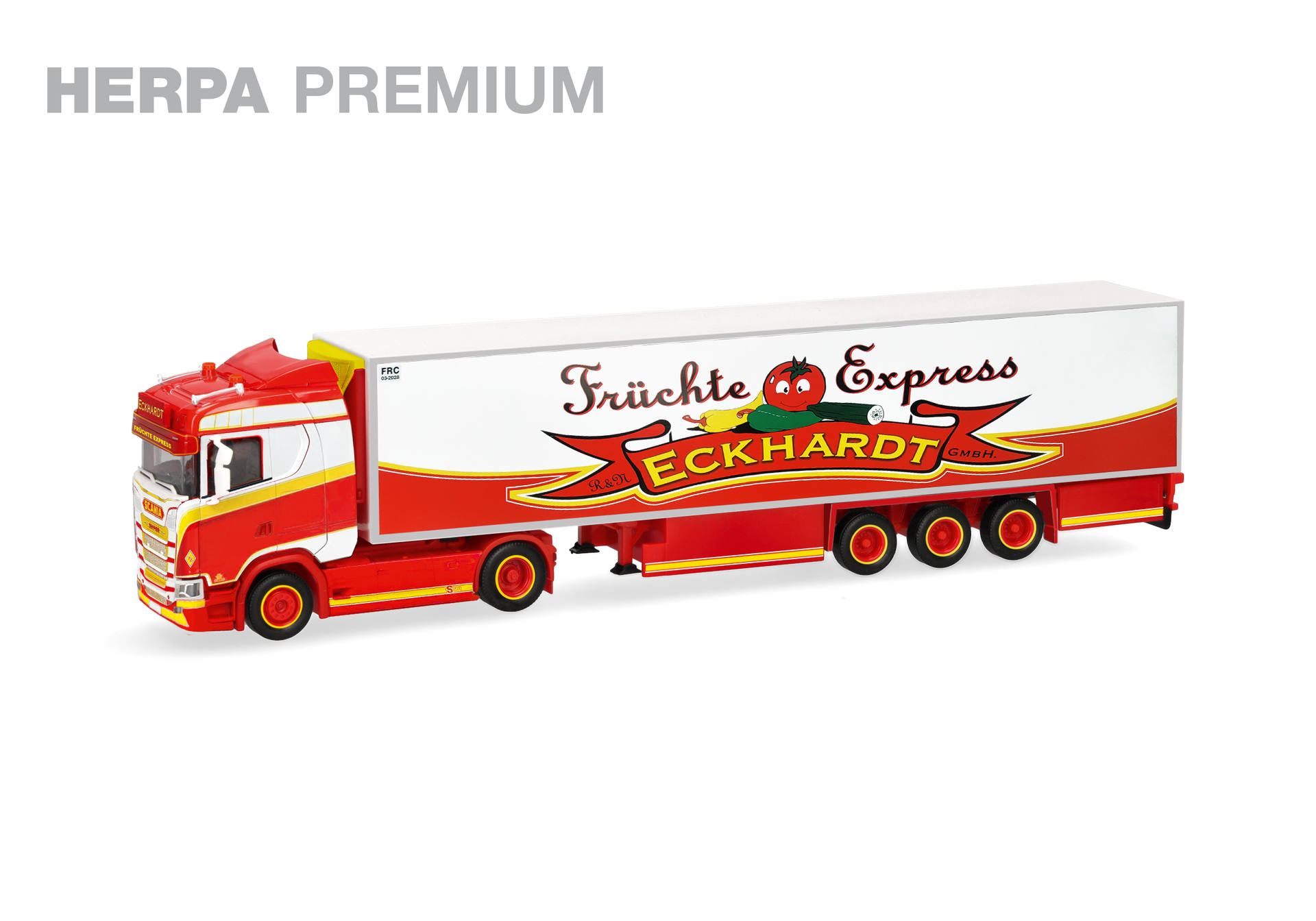 truck, lorry, semi-trailer, red, trailer