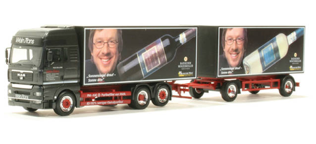 MAN TGA XXL box trailer "Weintrans"