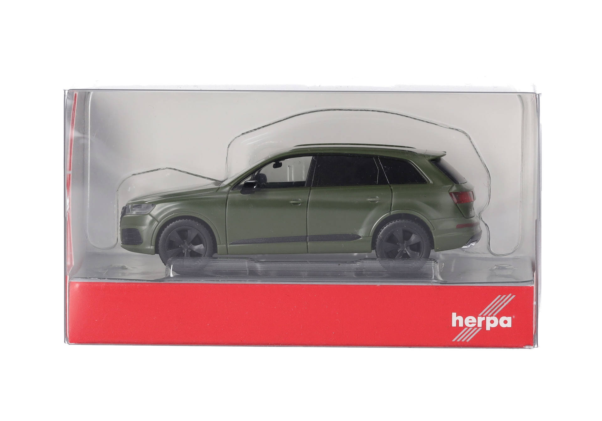 Audi Q7 with tinted windows, olive green