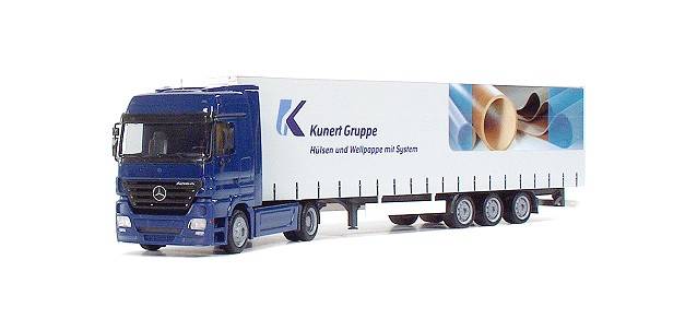 Mercedes-Benz Actros LH jumbo curtain canvas semitrailer "Kunert Gruppe"