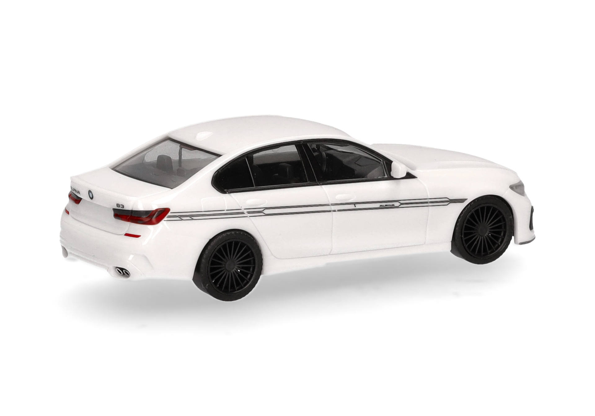 BMW Alpina B3 sedan, white, black details