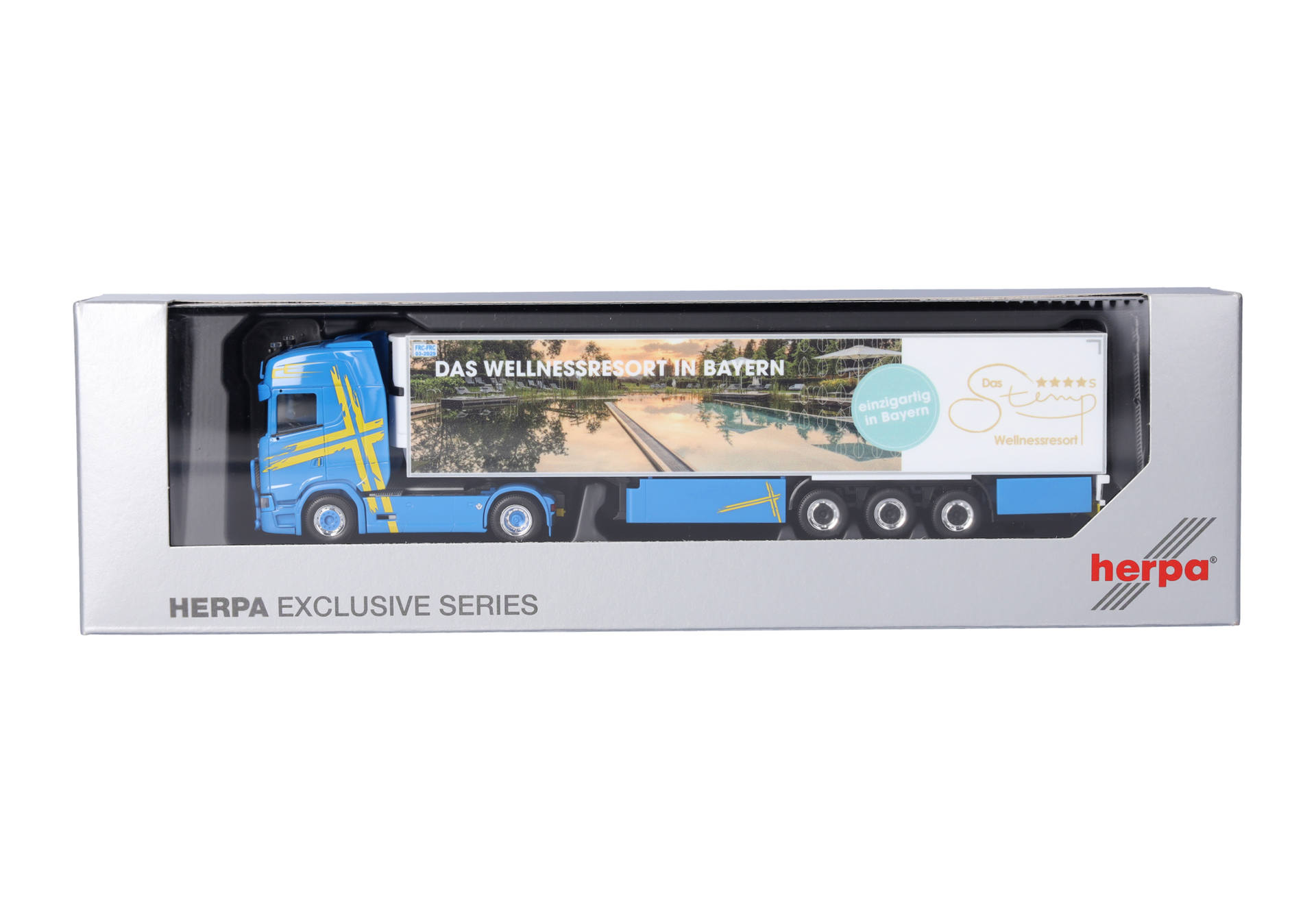 Scania CS 20 HD refrigerated box semitrailer "Zillner/Stemp Wellnessresort"