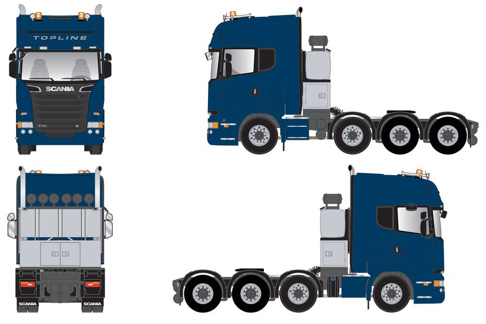 Scania R TL Streamline 8x4 heavy duty rigid tractor