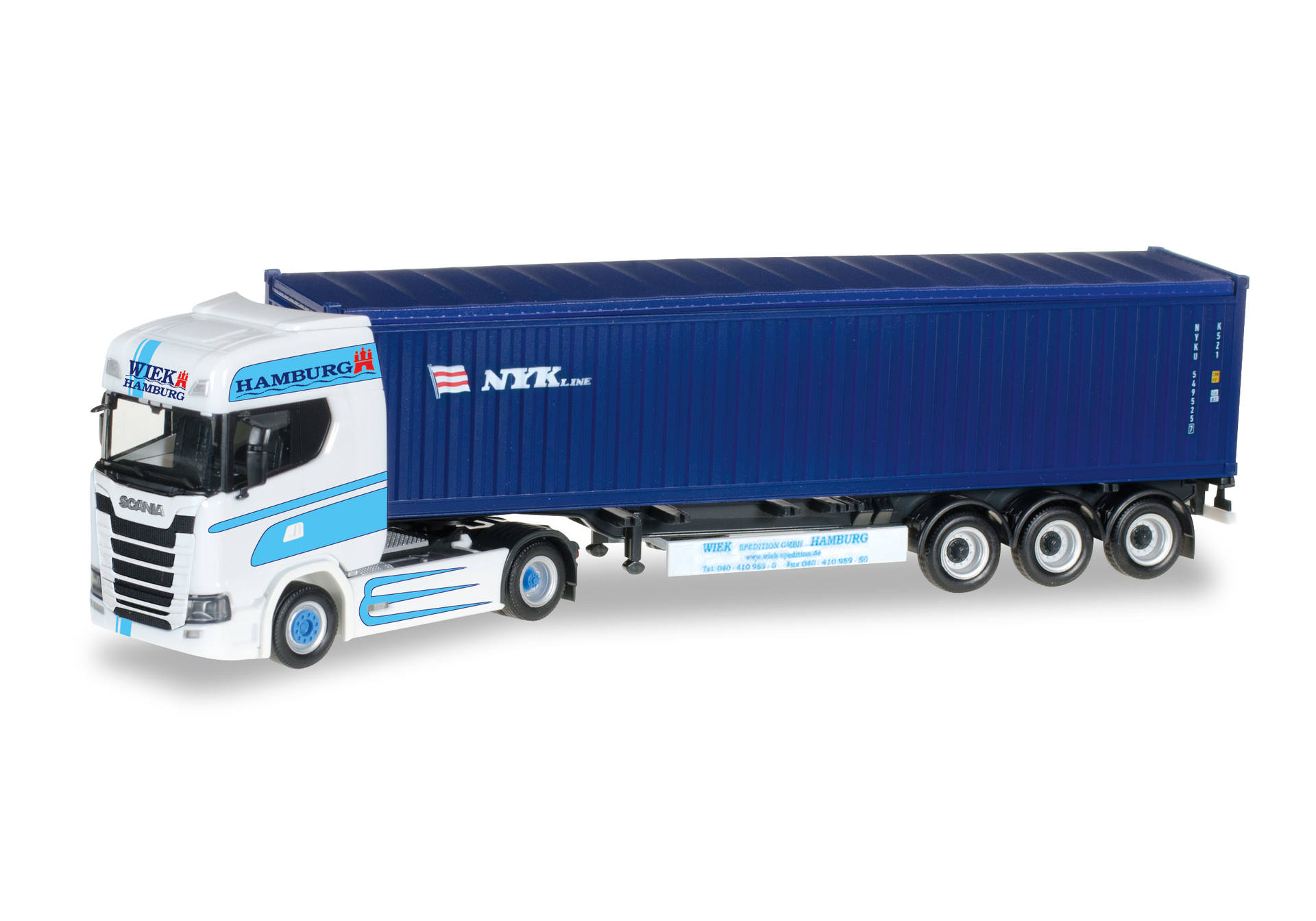 Herpa Scania CS 20 HD container semitrailer 