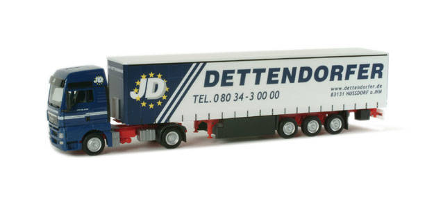MAN TGX XXL curtain canvas semitrailer "Dettendorfer"