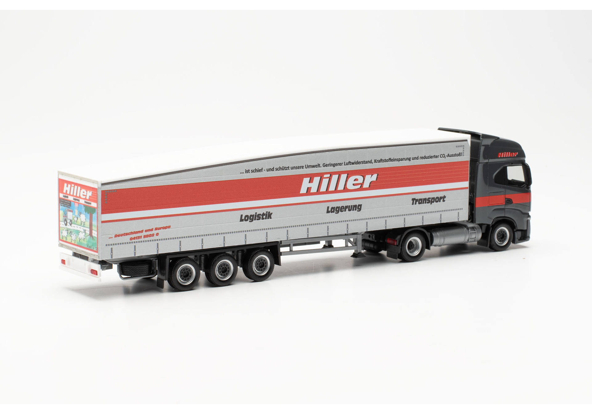 Iveco S-Way Schmitz Ecoflex semitrailer truck „Hiller Logistik“ (Niedersachsen/Lüneburg)