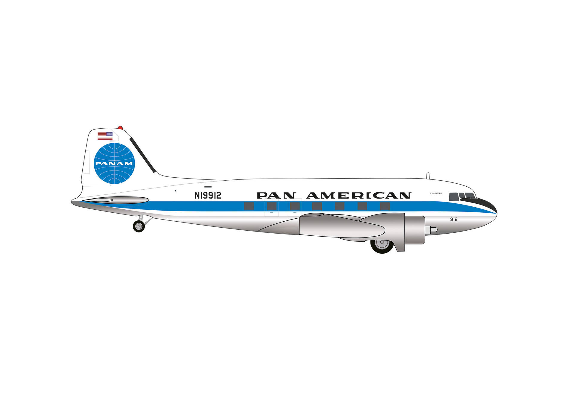 Pan American World Airways Douglas DC-3 - N19912 " 's Clipperle"