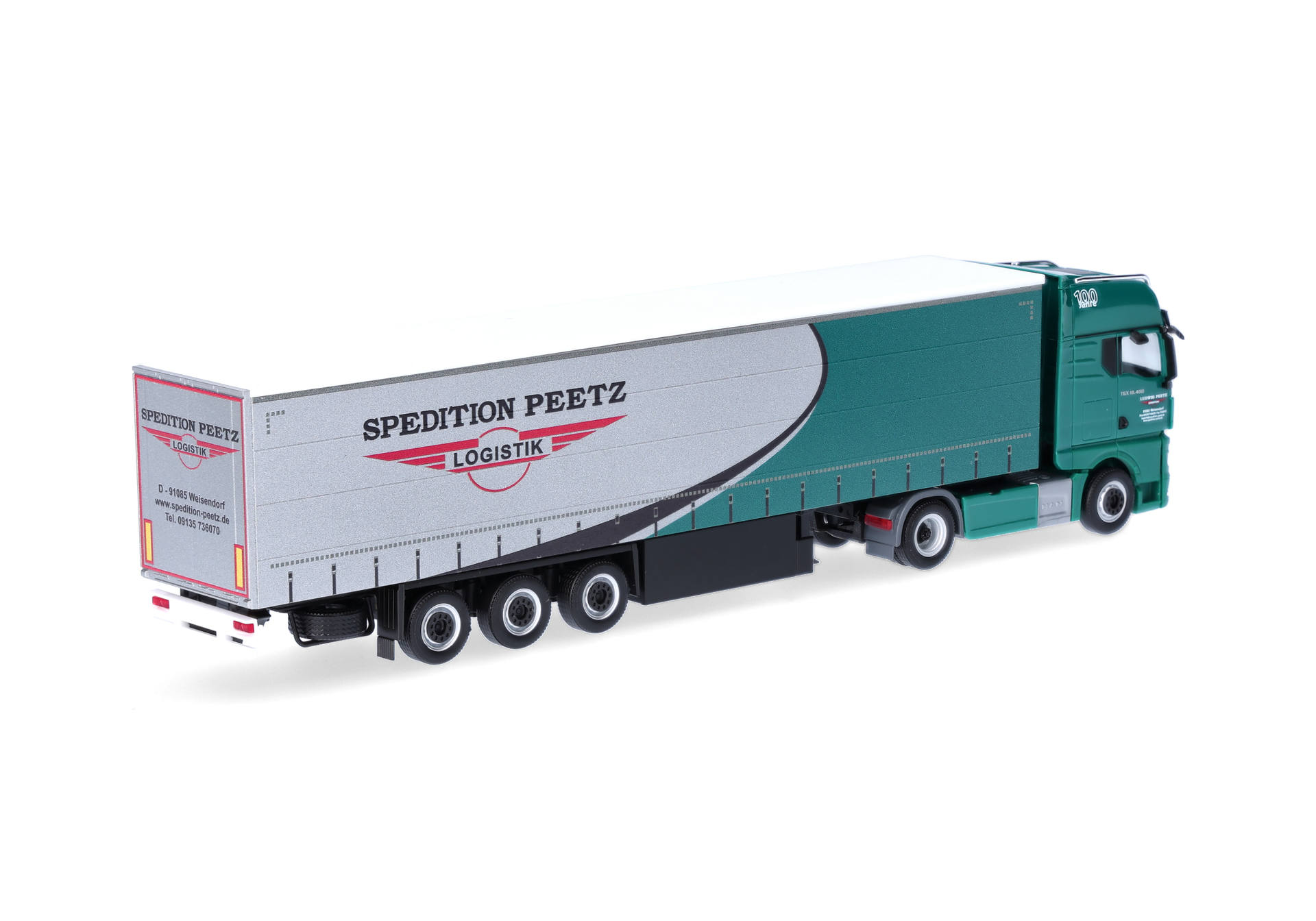 MAN TGX GX curtain canvas semitrailer truck 2a/3a "Peetz"