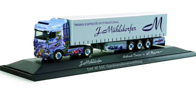 DAF XF SSC curtain canvas semitrailer "Spedition Mühldorfer"