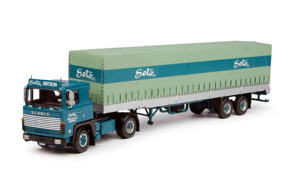 Scania 140 canvas semitrailer "Setz"