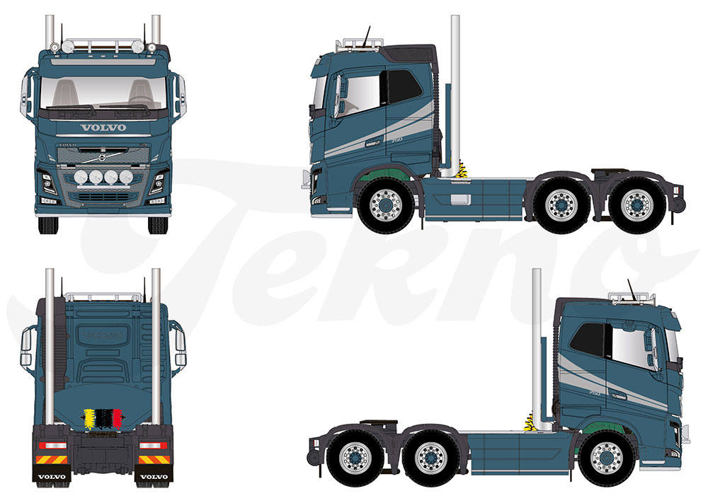 T. B. P. Volvo FH 6x4 rigid tractor