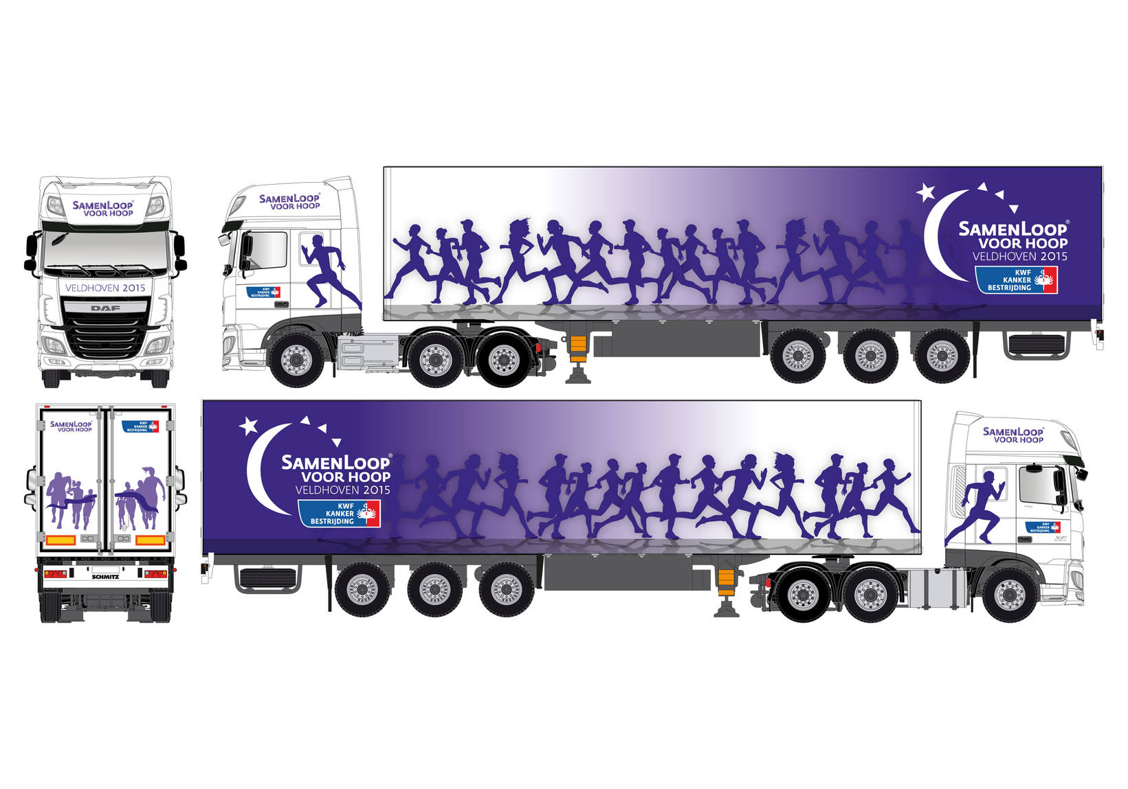 DAF XF 106 box semitrailer "Samenloop vor Hoop"