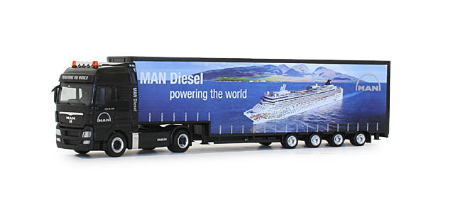 MAN TGX XXL curtain canvas semitrailer "MAN Diesel"