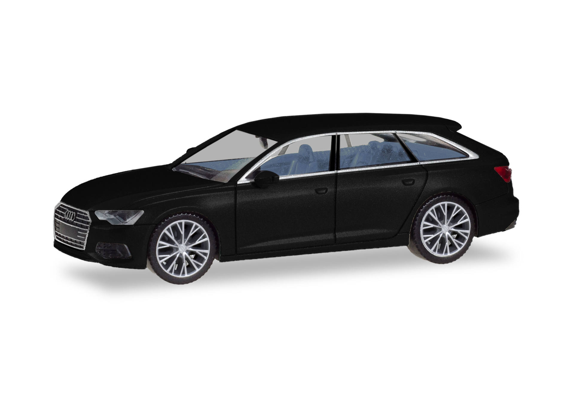 Audi A6 Avant, brillantschwarz mit zweifarbigen Felgen