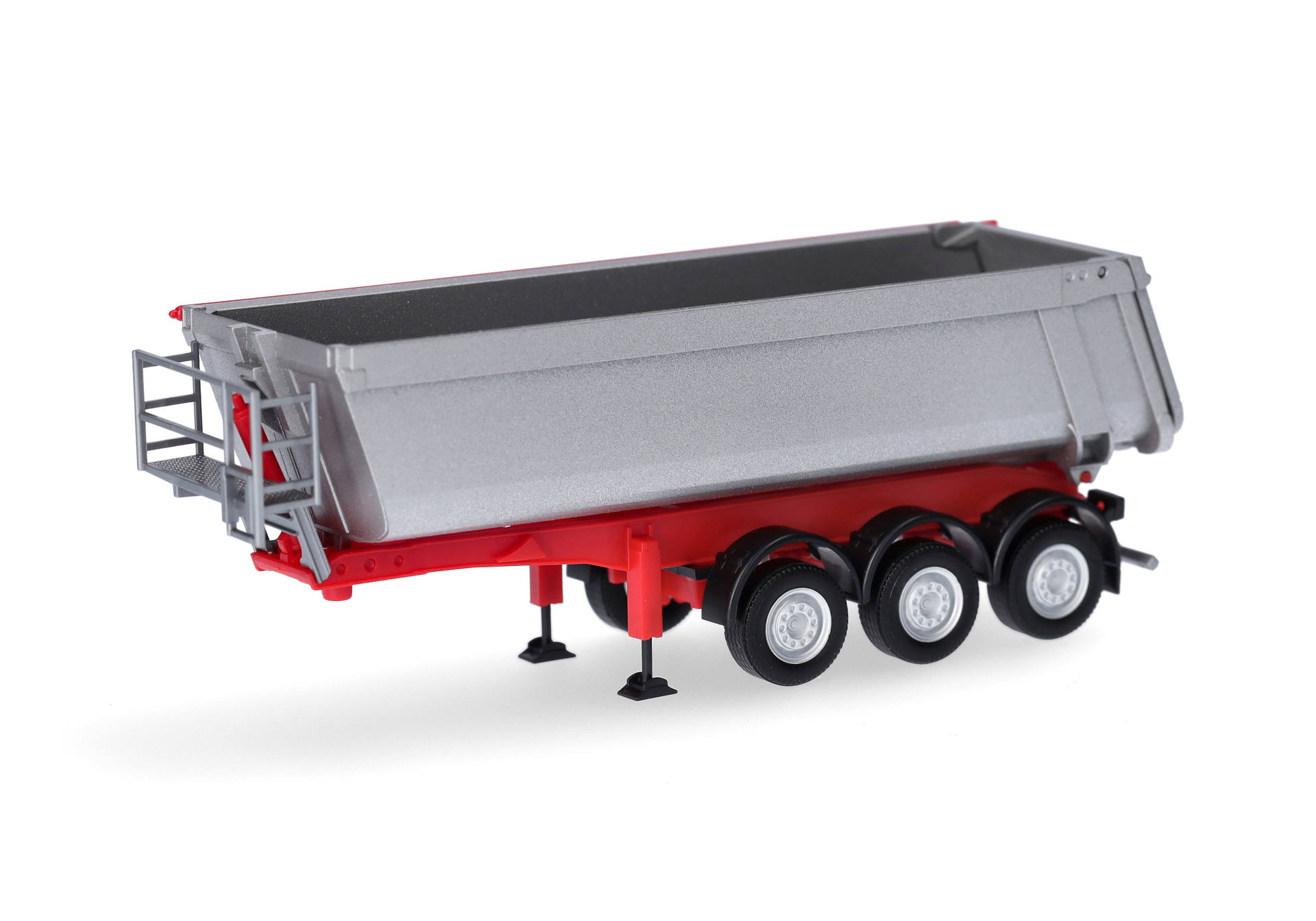 Schmitz Cargobull dump semitrailer with steel trough, silver metallic