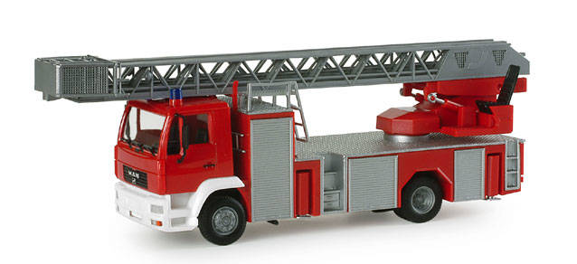 MAN LE 2000 with turnable ladder DLK 23/12, red