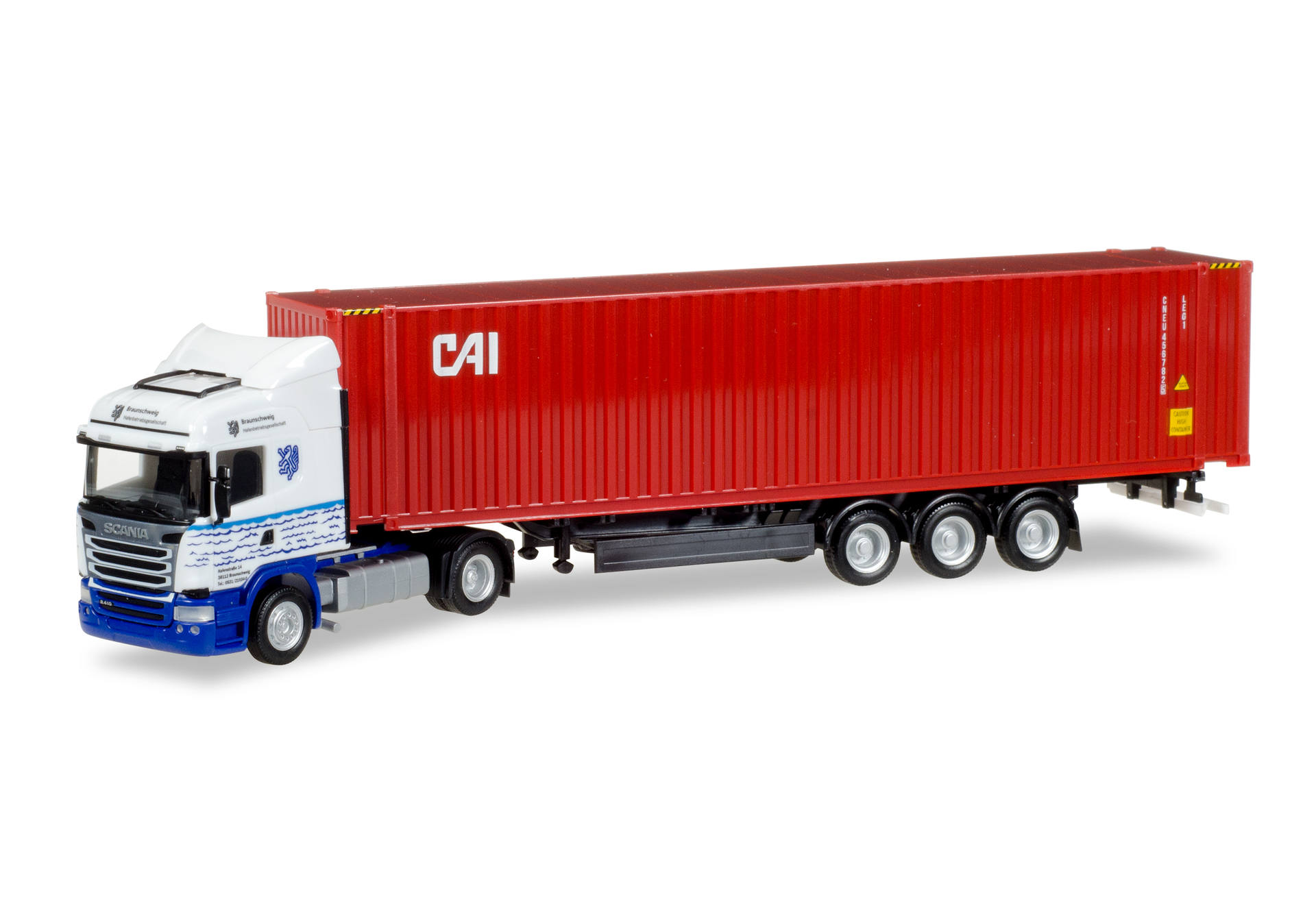 Herpa Scania Highline 45ft. Container-Sattelzug 