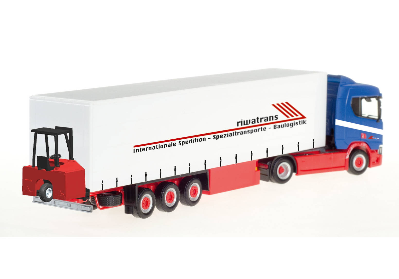Scania CR 20 ND 4x2 curtain canvas semitrailer with Forklifter "Riwatrans"