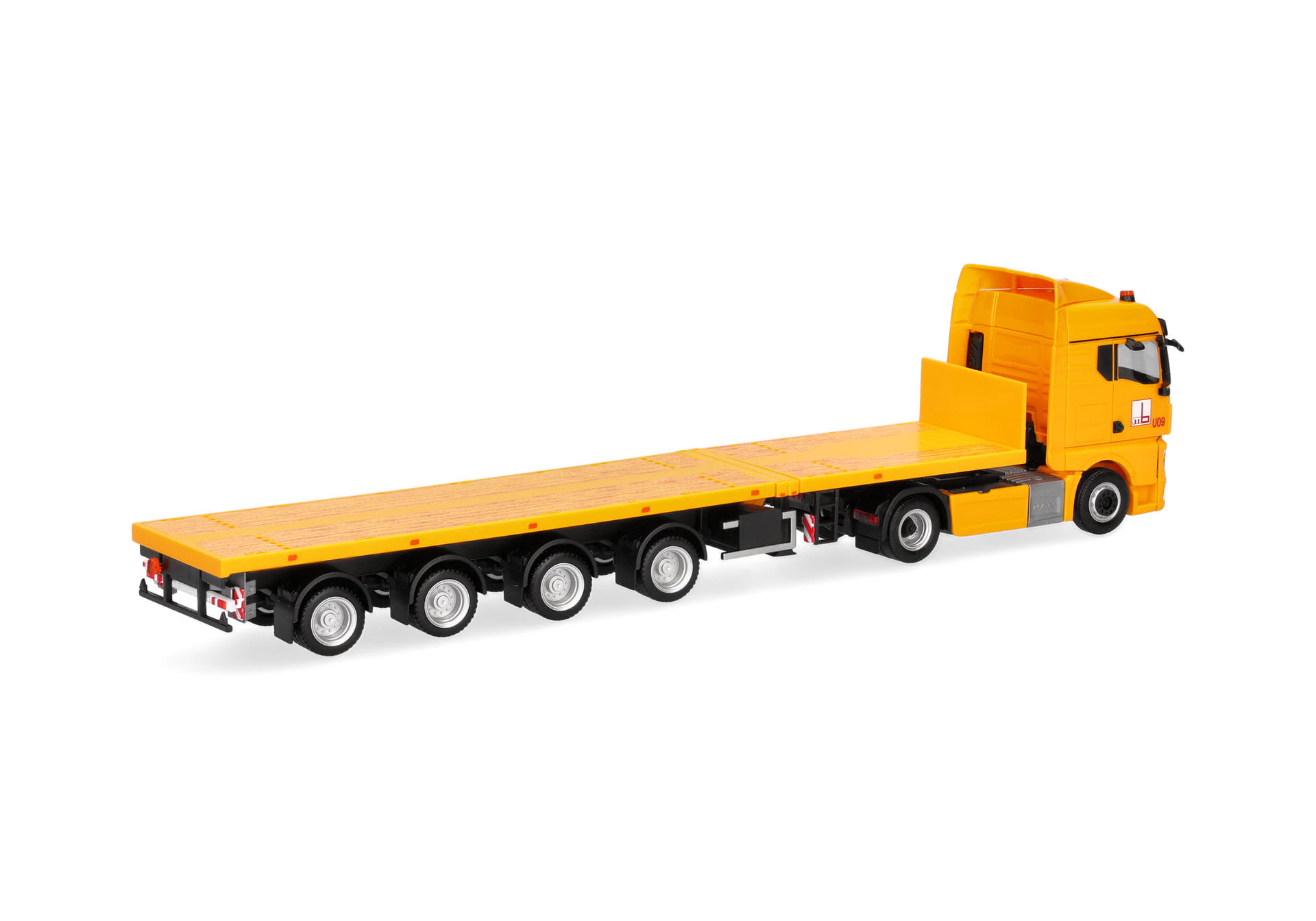 MAN TGX GM teletrailer semitrailer "Max Bögl" with loading