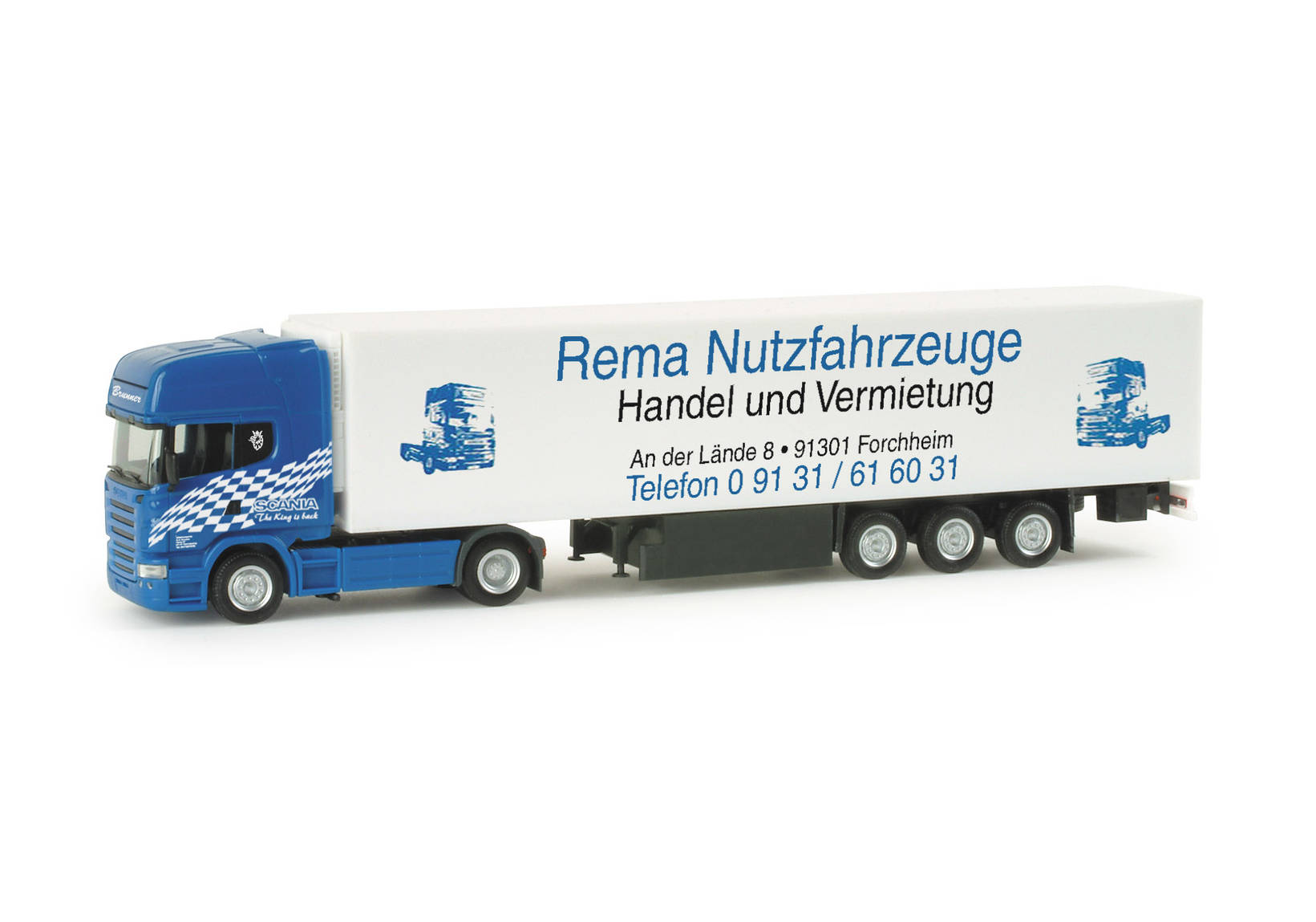Scania R TL box semitrailer "Brunner"