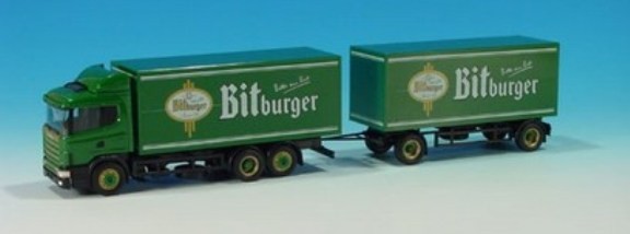 Scania 124 HL beer case trailer train 3A/2A