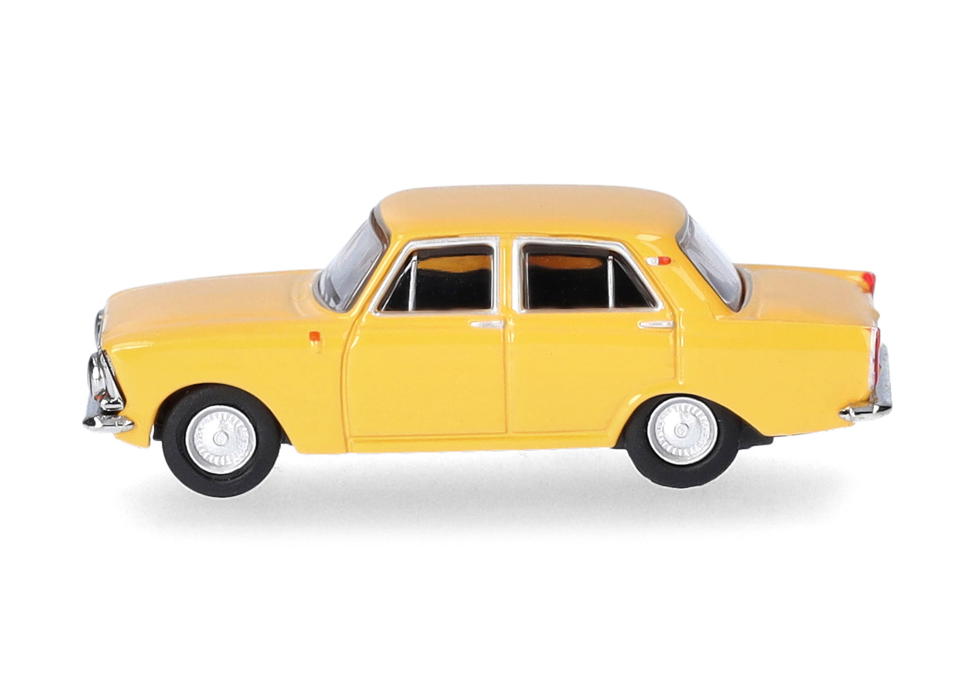 Spielzeugauto, gelbes Auto, Kleinwagen, Chrom-Details, zwei Türen