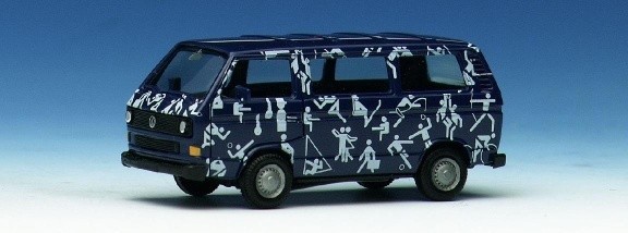VW T3 Bus Bedruckung mit Weissen Piktogrammen bemalte Blinker