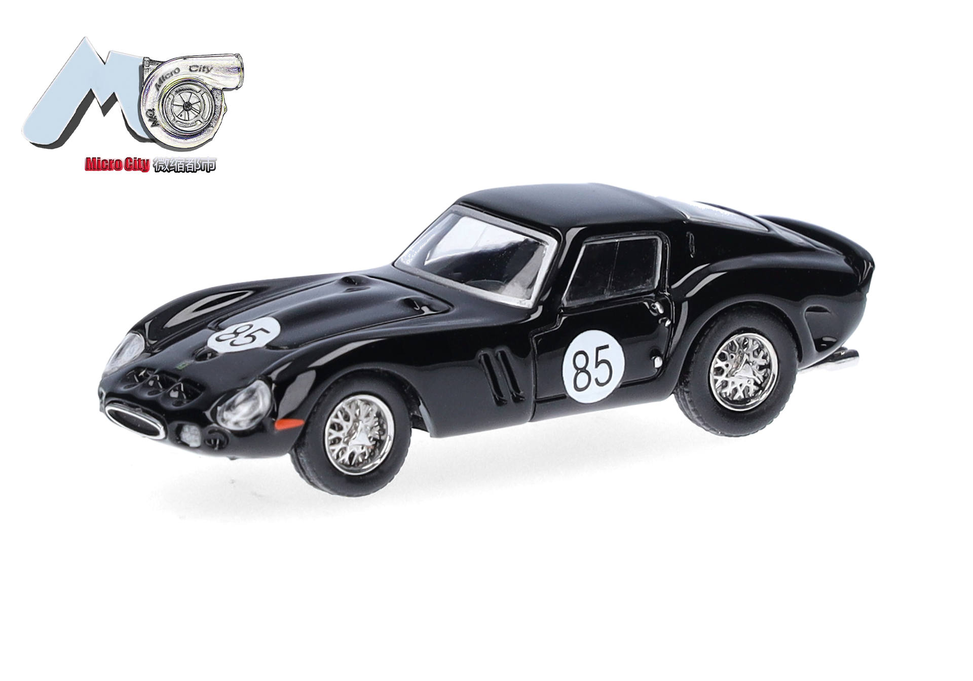 toy car, race car, black, number 85, model car