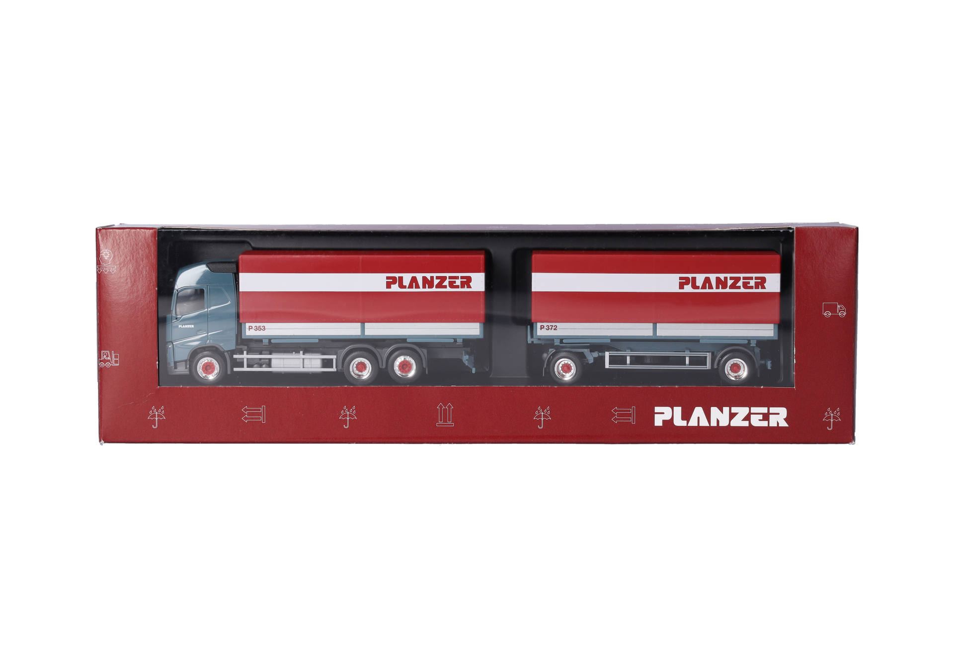 Volvo FH Globetrotter canvas semitrailer truck "Planzer"
