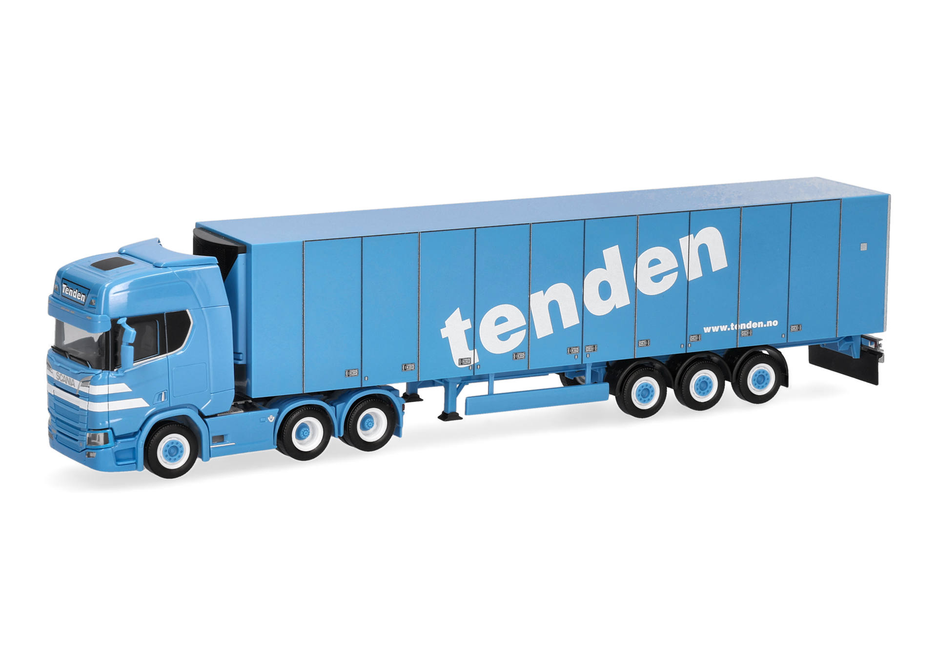 truck, semi-trailer, blue, large, toy-model