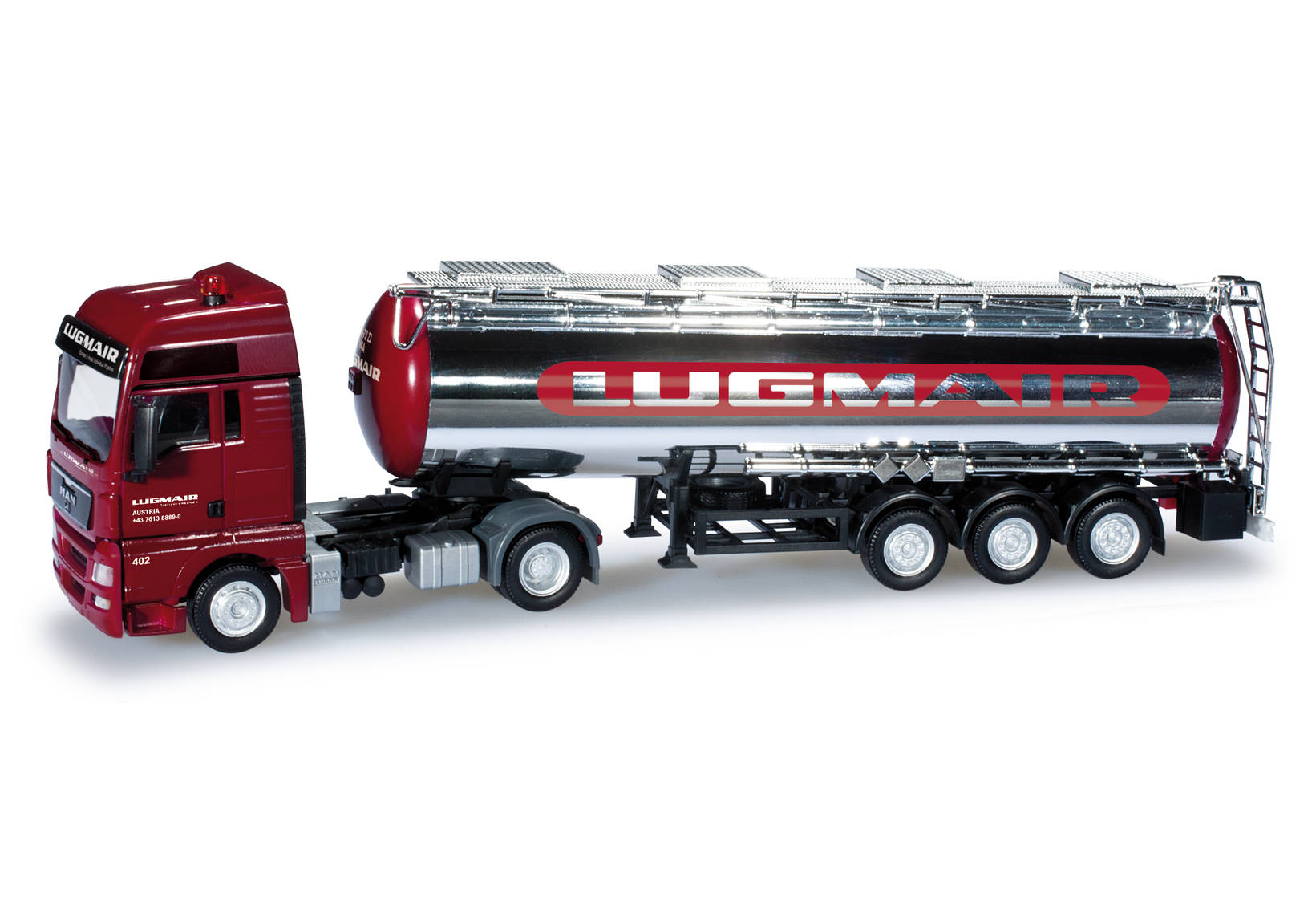 Herpa MAN TGX XXL chrome tank semitrailer „Lugmair“ (A) 159715