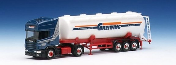 Scania 144 TL Kippsilo saddle train 2a/3a