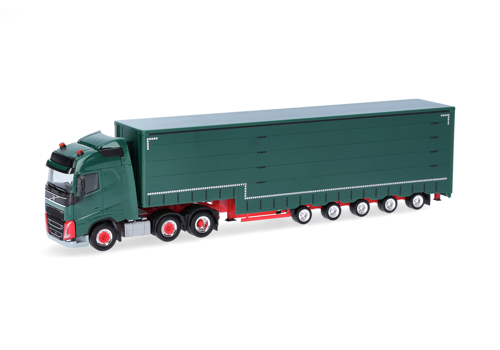 truck, lorry, trailer, green, model vehicle