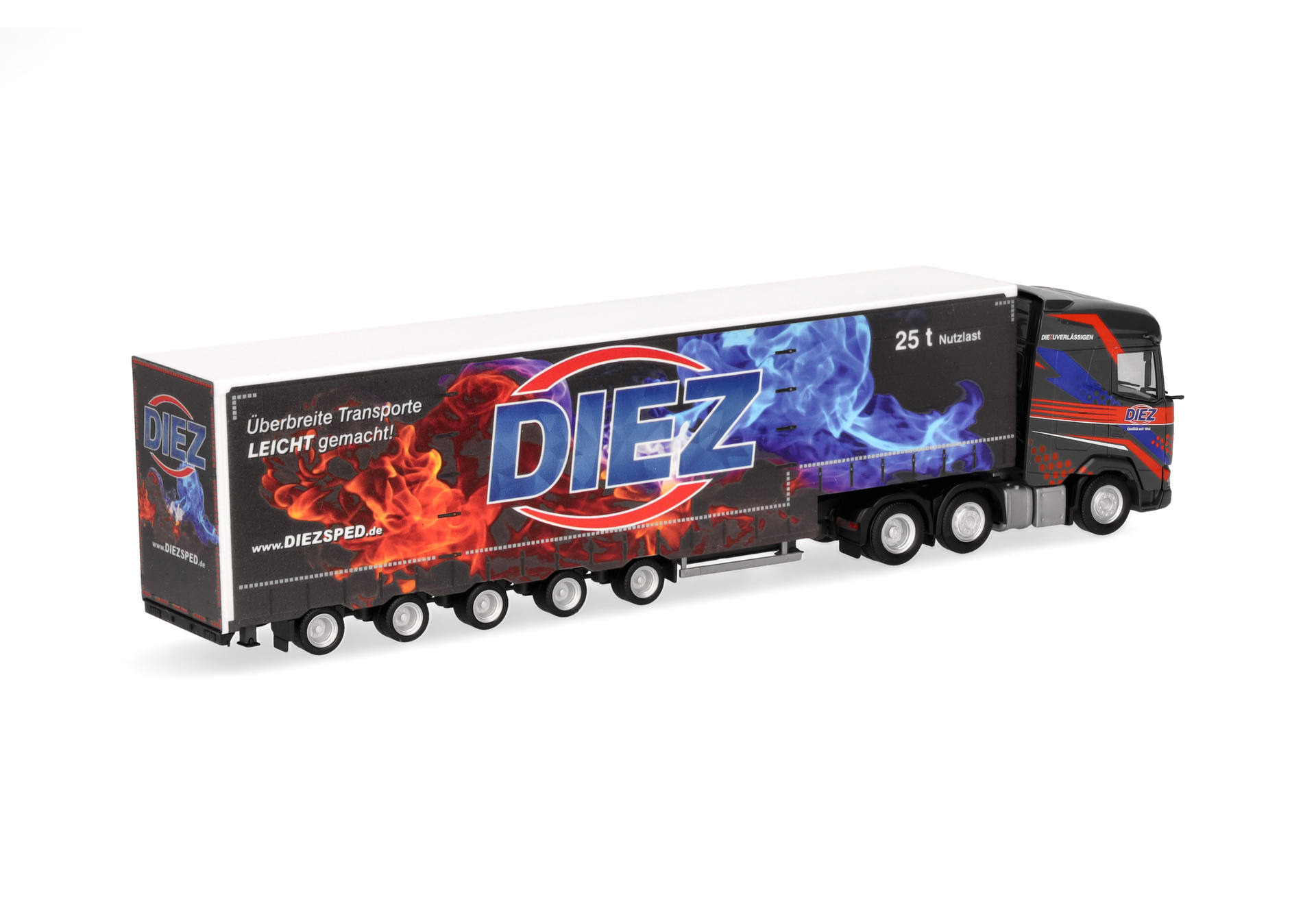 DAF XG Volumengardinenplanen-Sattelzug "Diez"
