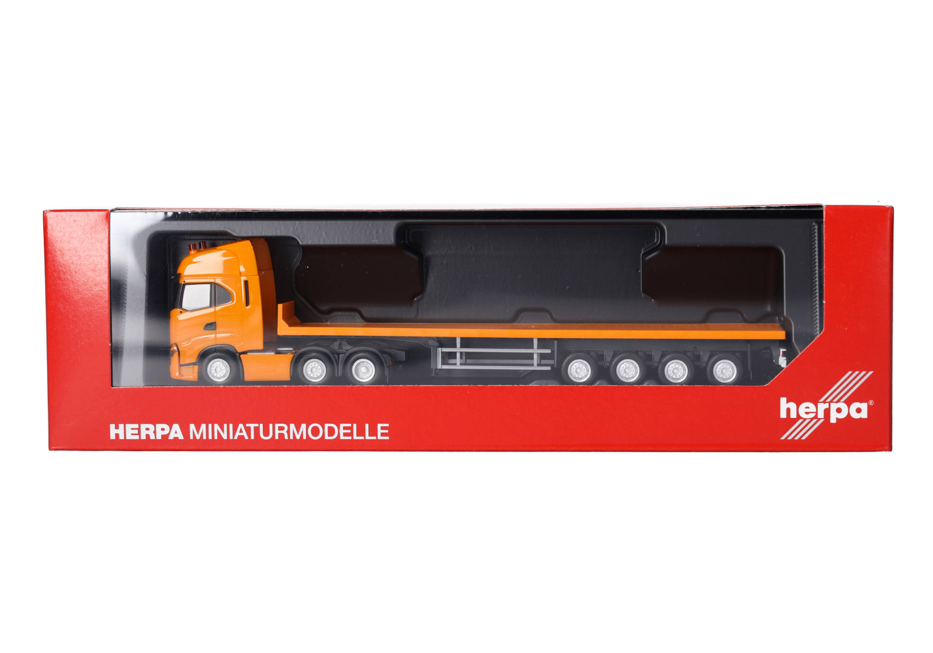 Iveco S-Way 6x2 Flachbett-Sattelzug, kommunalorange