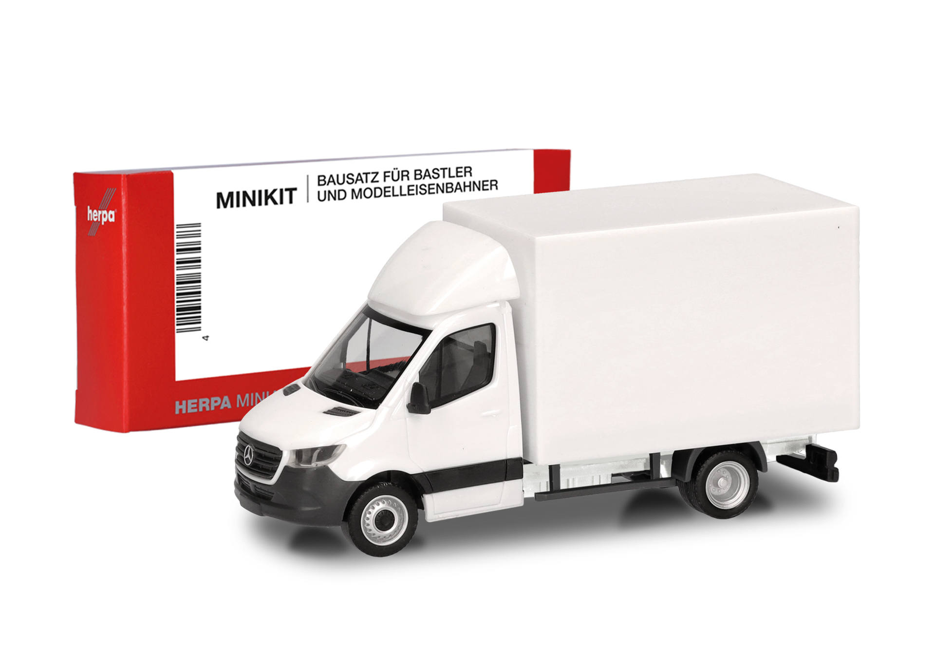 Herpa MiniKit: Mercedes-Benz Sprinter '18 transporter with box, white , 1 piece