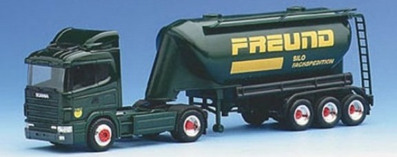 Scania 124 hl uddersilo saddle train 2a/3a