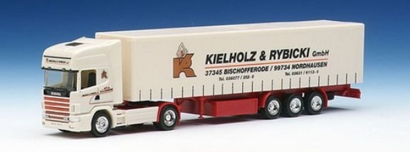 Scania 144 TL Gardinenplanen-Sattelzug 2a/3a