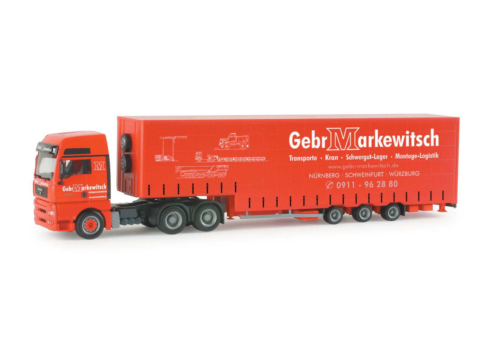MAN TGA XXL bulk volume semitrailer "Makewitsch"