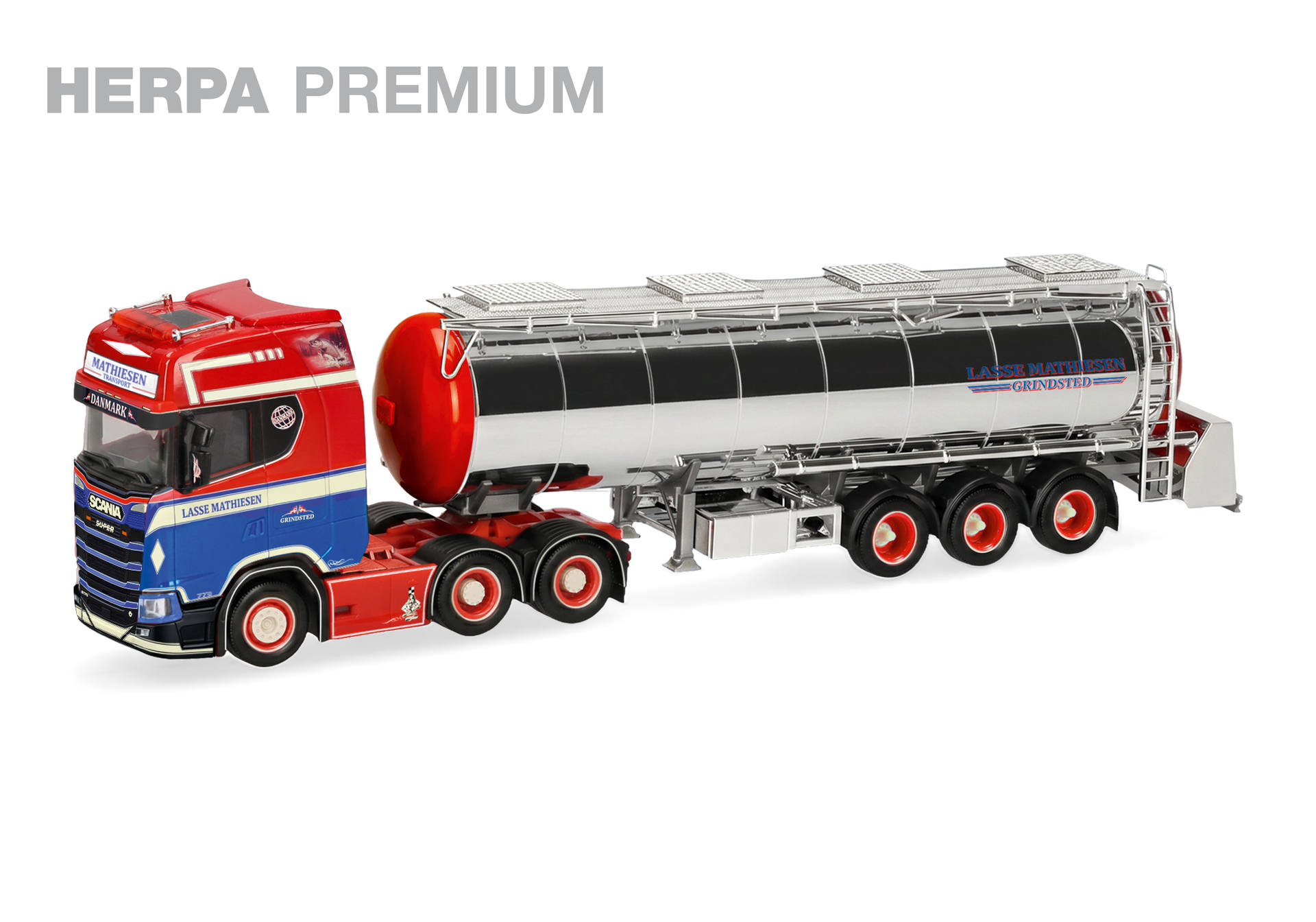 Herpa Premium: Scania CS 20 higroof chromium plate semitrailer