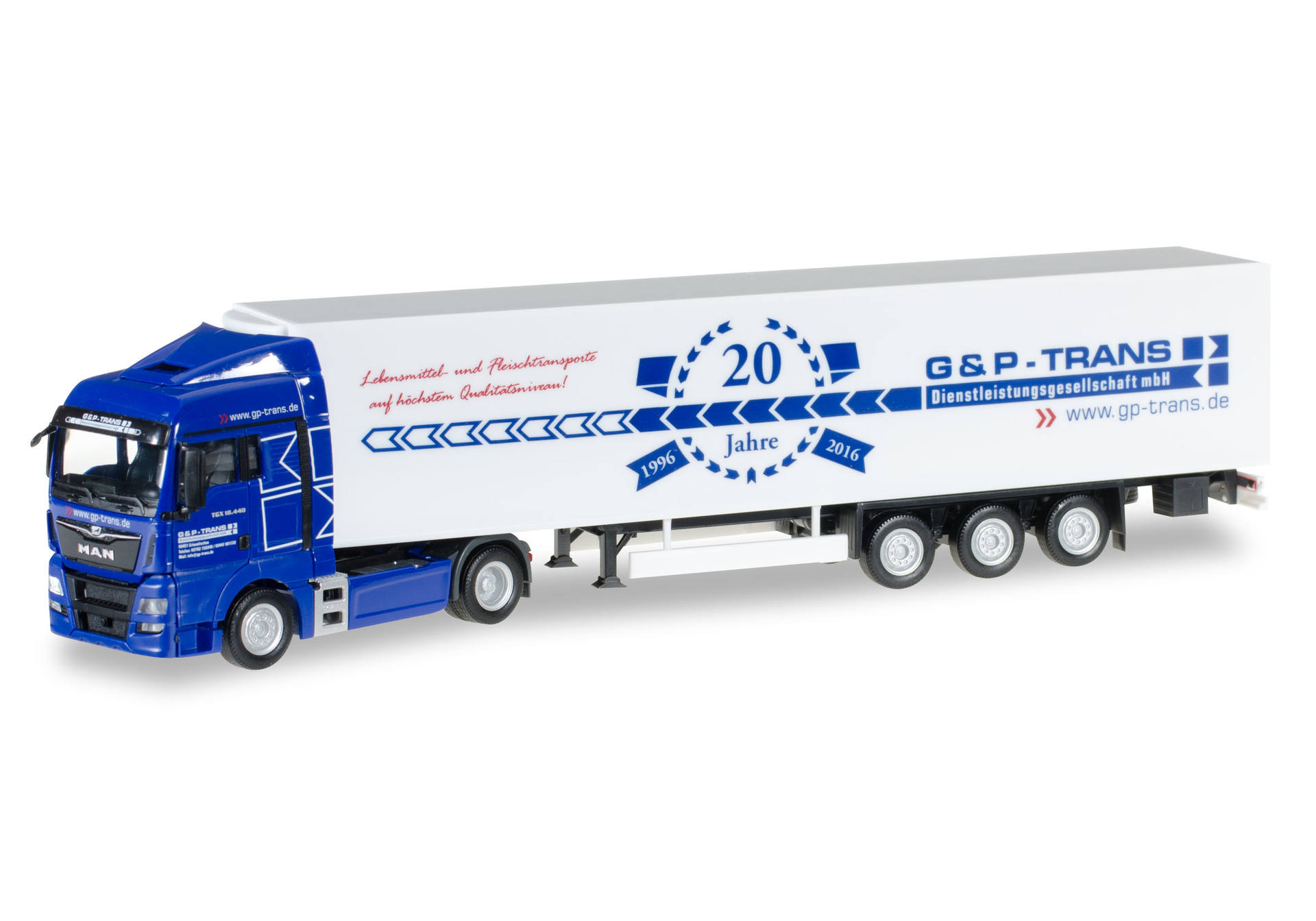 MAN TGX XLX refrigerated semitrailer "G&P Trans"